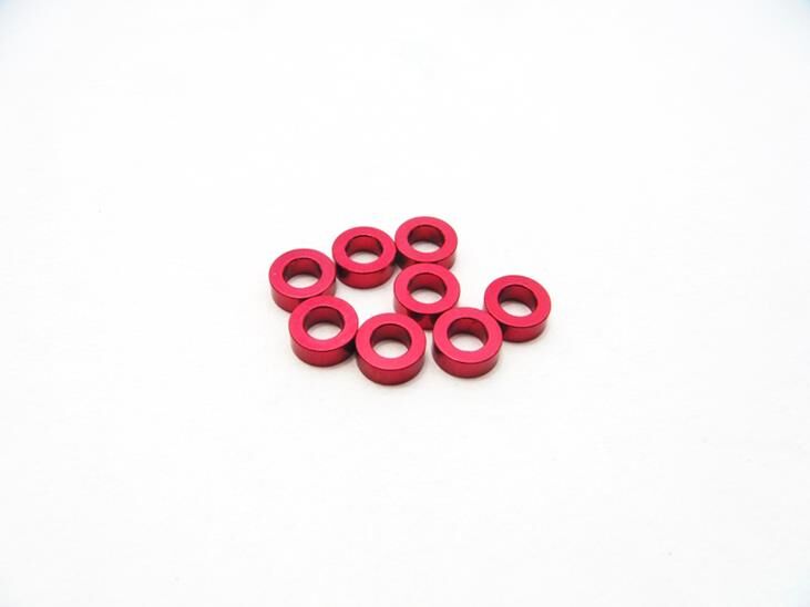 Hiro Seiko 3mm Alloy Spacer Set (1.5mm) [Red] / HS-48457