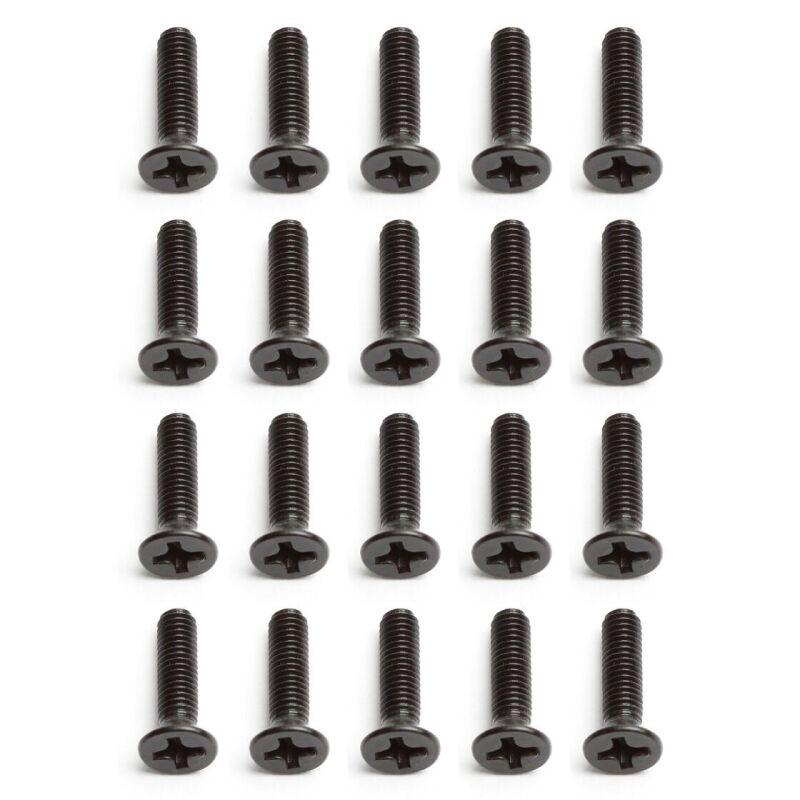 Team Associated Screws, 3x0.5x12 mm FHPS / AE25212