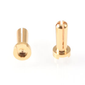RUDDOG 4mm Gold Plug Male 14mm (2pcs) / RP-0183
