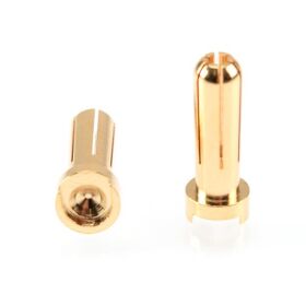 RUDDOG 5mm Gold Plug Male (2pcs) / RP-0193