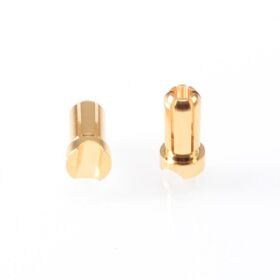 RUDDOG 5mm Gold Plug Male Short (2pcs) / RP-0195