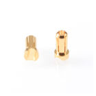 RUDDOG 5mm Gold Plug Male Short (2pcs) / RP-0195