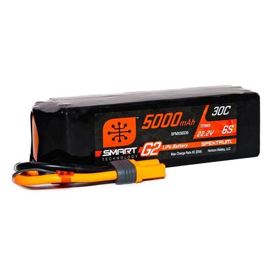Spektrum Akku 5000mAh 6S 22.2V Smart G2 LiPo 30C IC5 / SPMX56S30