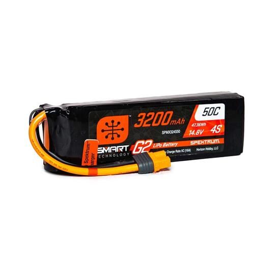 Spektrum Akku 3200mAh 4S 14.8V Smart G2 LiPo 50C IC3 / SPMX324S50
