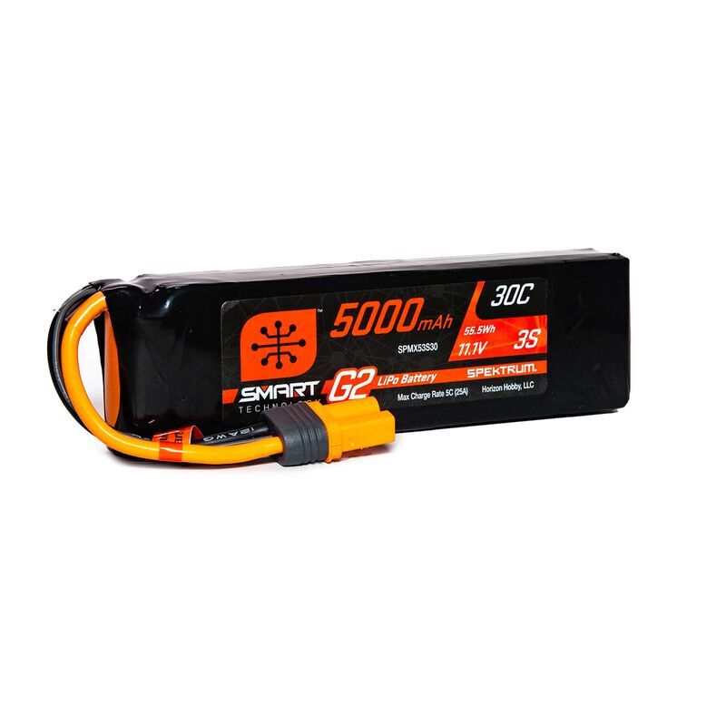 Spektrum Akku 5000mAh 3S 11.1V Smart G2 LiPo 30C IC5 / SPMX53S30