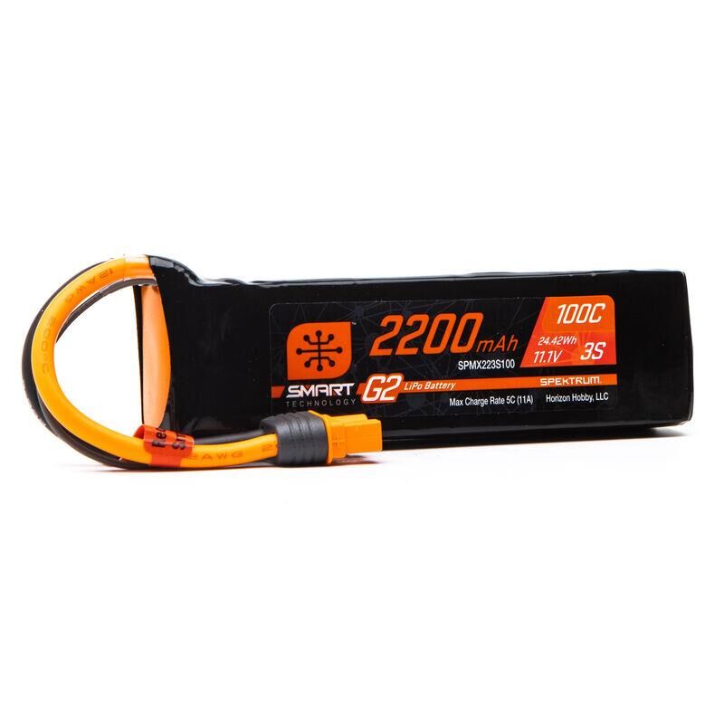 Spektrum Akku 2200mAh 3S 11.1V Smart G2 LiPo 100C IC3 / SPMX223S100