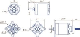 Robbe Modellsport RO-POWER 2822-23 1450 K/V MIT MR30 STECKSYSTEM WINGO 2 / 26560012
