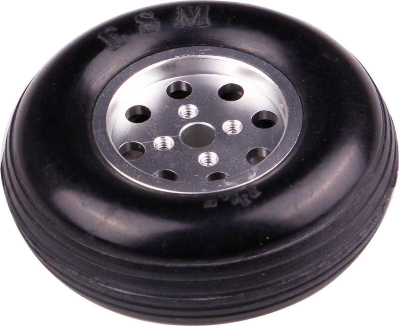 Robbe Modellsport Rad ø114x29mm ø5mm Radachse mit Alufelge 150 Gramm 1Stk. / 52000039