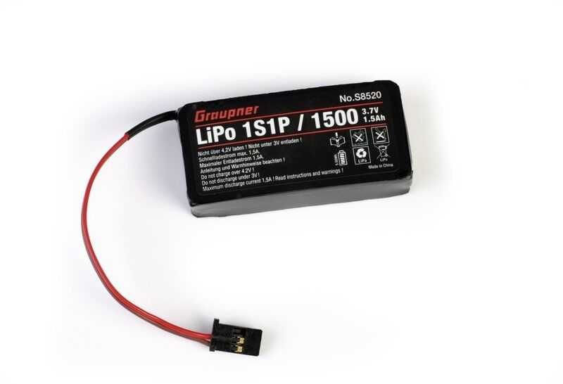 GRAUPNER Senderakku LiPo 1S1P / 1500 TX 3,7V MZ-12 / S8520