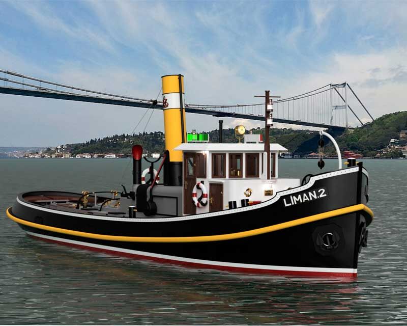 Türkmodel Liman 2 Historischer Dampfschlepper 1:20 Holzbausatz / 24551