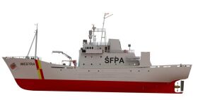 Krick FPV Westra Fischerei Patrouillenboot 1:50 Holzbausatz / 24553