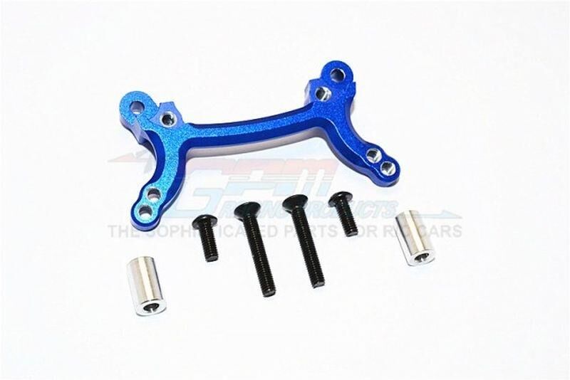 GPM Tamiya DF-02 / BLUE ALLOY FRONT SHOCK TOWER WITH ALLOY COLLARS & SCREWS / GPMDF2028B