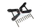GPM SCX6 Jeep JLU Wrangler 4WD / black ALUMINUM ADJUSTABLE REAR DAMPER MOUNT-12PC SET / GPMSCX6030BK