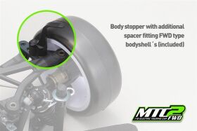 Mugen MTC2 Kit FWD 1/10 E-TW (ohne Räder) / MUGA2004