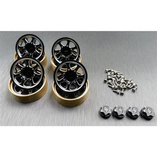 SAMIX SCX24 alum. Beadlock wheel set (include wheel lock hu / SAMscx24-6669C2