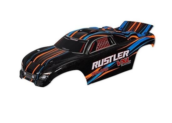 TRAXXAS Karo Rustler VXL orange (lackiert + Decals) / TRX3720T