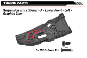 Team Corally Querlenker stiffener A unten vorn links Graphit 3 mm (1 Stück) / C-00180-232