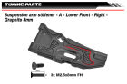 Team Corally Querlenker stiffener A unten vorn rechts Graphit 3 mm (1 Stück) / C-00180-233