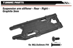Team Corally Suspension arm stiffener Rear Right Graphite...