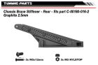 Team Corally Chassis Brace Stiffener Rear fits part C-00180-016 Graphite 2.5mm 2 pcs / C-00180-253