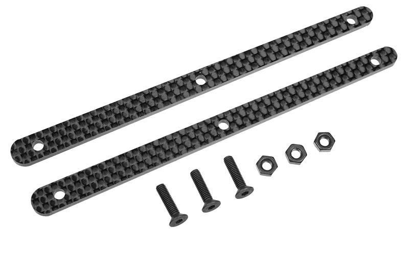Team Corally Chassis Brace Stiffener Rear fits part C-00180-103 Graphite 2.5mm 2 pcs / C-00180-256
