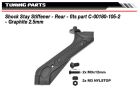 Team Corally Shock Stay Stiffener Rear fits part C-00180-105 Graphite 2.5mm 2 pcs / C-00180-257