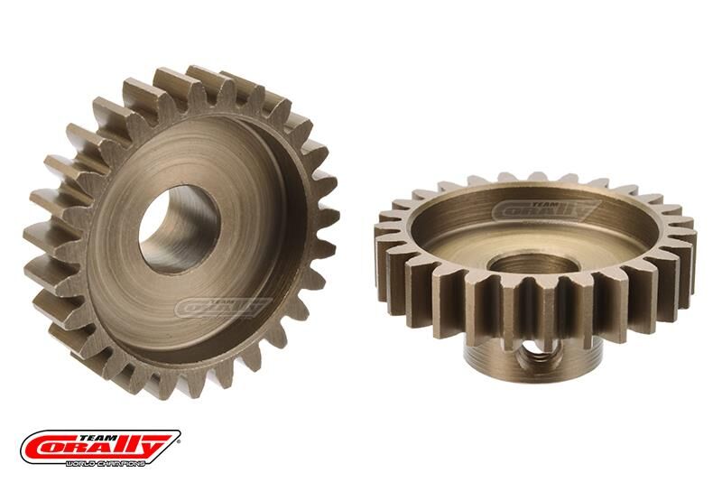 Team Corally M1.0 Pinion Short Wide Teeth Hardened Steel 27 Teeth Shaft Dia. 8mm / C-73827