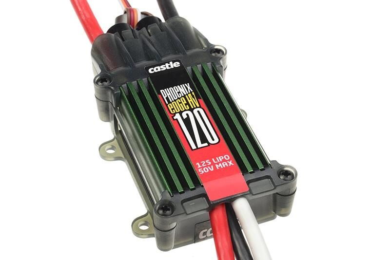 Castle Phoenix Edge 120 HV Hochleistungs Brushless Flug und Heli High Voltage Regler Datenspeicher Telemetrie fähig Aux. Kabel 6-12S 120A Opto / CC-010-0104-00