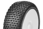 Captic Racing KOSMIC 1/8 Buggy Tires Mounted CR-4 (Super Soft) Racing Compound White Rims 1 Pair / CT-15001-4-W