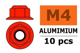 Revtec Aluminium Sechskantmutter Selbstsichernd M4 mit...