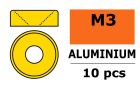 Revtec Aluminium Unterlegscheibe für M3 Senkkopfschrauben AD=8mm Gold 10 St / GF-0405-030