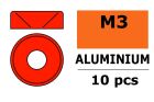 Revtec Aluminium Unterlegscheibe für M3 Senkkopfschrauben AD=8mm Rot 10 St / GF-0405-035