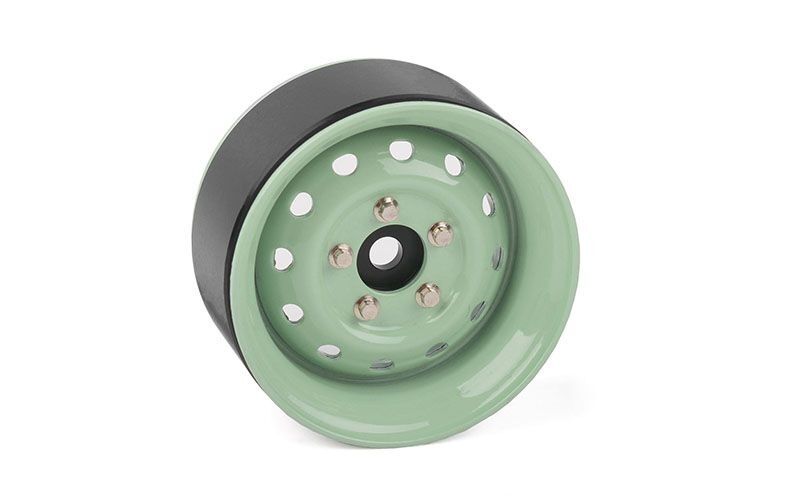 RC4WD Heritage Edition Stamped Steel 1.9 Wheels (Grasmere Green) / RC4ZW0342