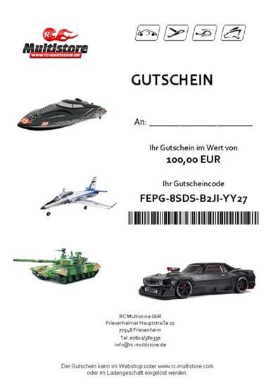 RC Multistore Gutschein Design "Neutral" für alle Anlässe
