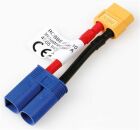 Robbe Modellsport Adapterkabel XT-60 Buchse auf EC-5 Stecker 30mm Kabellänge 12AWG 1Stk. / 46293