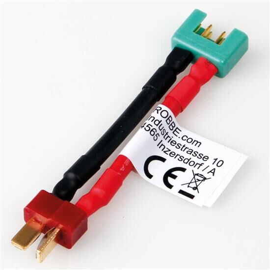Robbe Modellsport Adapterkabel T-Stecksystem Stecker auf MPX Stecker 30mm Kabellänge 12AWG 1Stk. / 46288