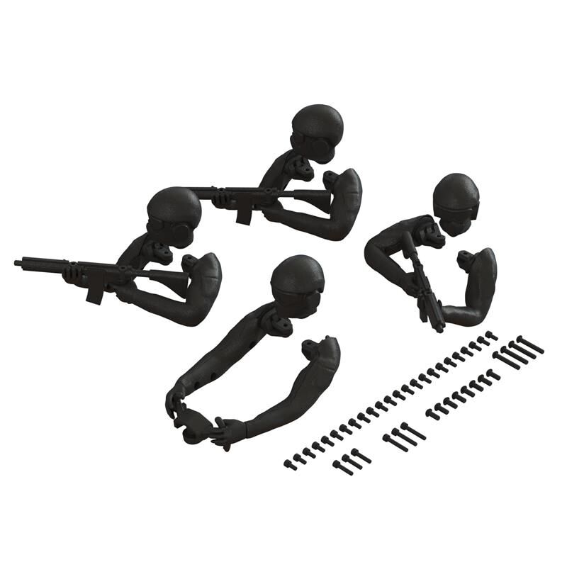 ARRMA Ersatzteil Driver Figure Set (Black) / ARA480057