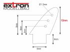 Extron GfK Ruderhörner schwarz 12mm / 1.0 mm (VE=10St.) / X0722