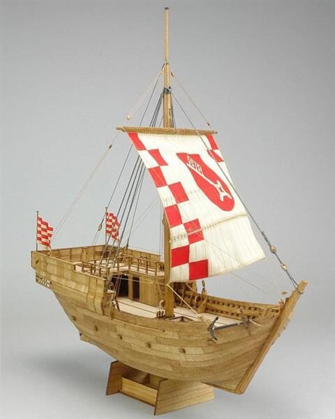 SHIPYARD Standmodell Hanse Kogge von Bremen 1380 Laser-Holzbausatz 1:72 / 24618