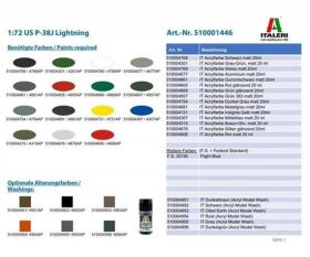 ITALERI 1:72 US P-38J Lightning / 510001446
