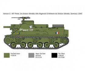 ITALERI 1:35 Standmodell der US M-7 Priest Haubitze / 510006580