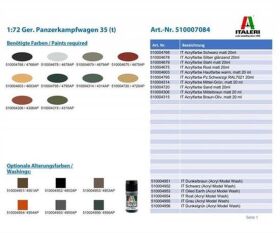 ITALERI 1:72 Ger. Panzerkampfwagen 35 (t) / 510007084