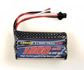 Carson 7,4V/1200mAh LiION Akku : 404219/20 JST / 500608237