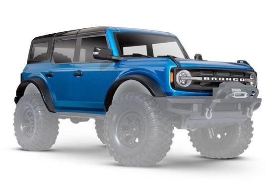 TRAXXAS Karo 2021 Ford Bronco Velocity blau lackiert + Anbau-Teile / TRX9211A
