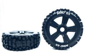 HRC Racing Reifen 1/8 Buggy montiert Schwarz Felgen 17mm...