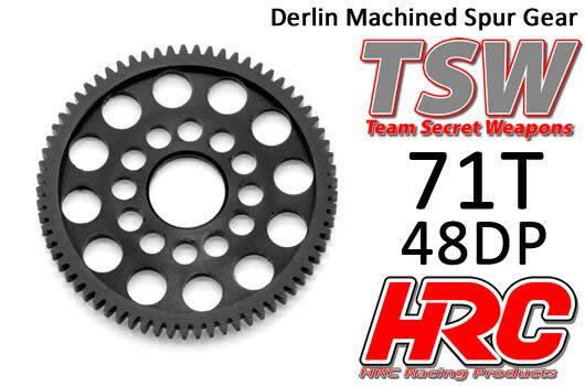 HRC Racing Hauptzahnrad 48DP Low Friction Gefräst Delrin Ultra Light 71Z / HRC74871LW