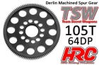 HRC Racing Hauptzahnrad 64DP Low Friction Gefräst Delrin Ultra Light 105Z / HRC764105LW