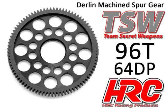 HRC Racing Hauptzahnrad 64DP Low Friction Gefräst Delrin Ultra Light96Z / HRC76496LW