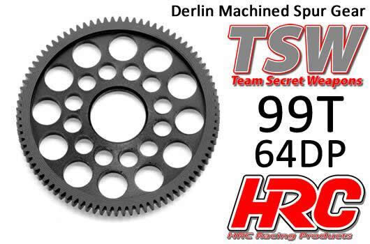 HRC Racing Hauptzahnrad 64DP Low Friction Gefräst Delrin Ultra Light99Z / HRC76499LW