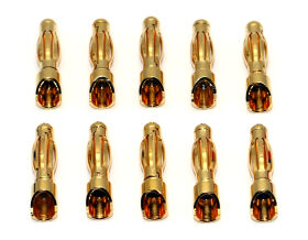 HRC Racing Stecker 4.0mm Stripe Style männchen (10...